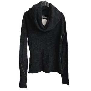 NOSTRASANTISSIMA Charcoal Grey Cowl Neck Long Sleeve Knit‎ Sweater  Sz 42 US M